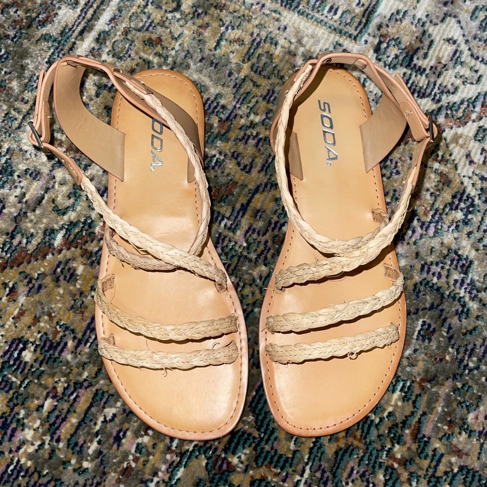 NEW Soda Ankle Strap Sandals